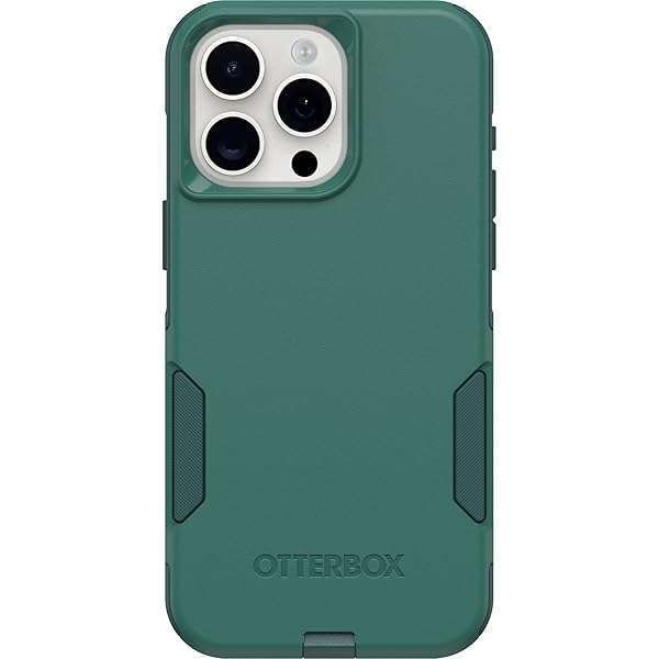 OtterBox iPhone 15 Pro MAX Commuter Case - Slim, Tough, Green & Pocket-Friendly with Port Protection