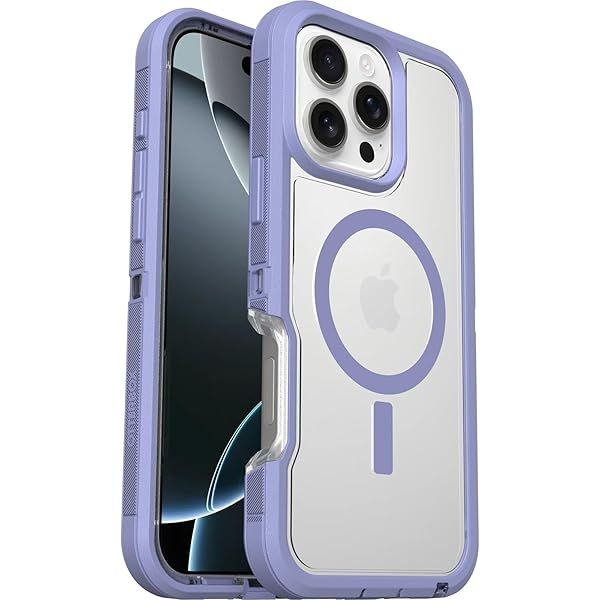 Otterbox Defender XT Clear Case for iPhone 16 Pro Max Lavender Haze Military Standard Protection