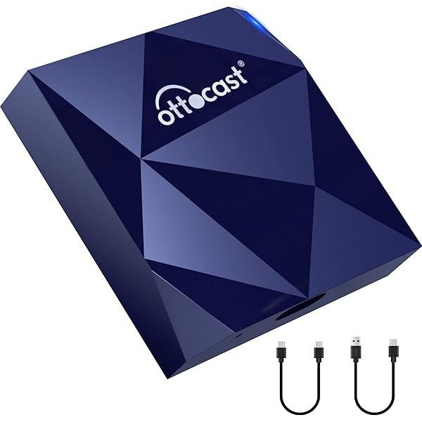 Ottocast Wireless Android Auto Adapter - Mini Android Auto Wireless Car Adapter 2023 Version for Android &amp; OEM Wired AA Cars- Easy Setup via Plug-in Car USB，5Ghz WiFi 15s Auto Connection Online Update