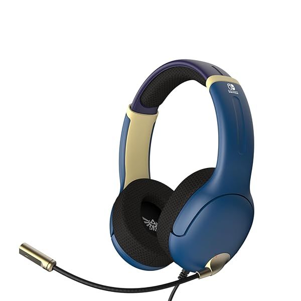 Buy PDP Gaming AIRLITE Wired Stereo Headset - Noise-Cancelling Mic for Nintendo Switch & OLED - Legend of Zelda Hyrule Blue