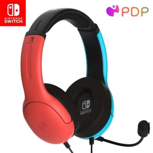 Buy PDP Gaming LVL40 Airlite Stereo Headset for Nintendo Switch - Lightweight, Noise Cancelling, Mario Neon Design