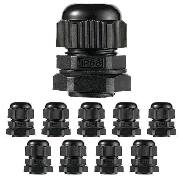 "Buy PENGLIN 1/2" NPT Nylon Cable Glands - IP68 Waterproof Strain Relief Connector (10-Pack)"
