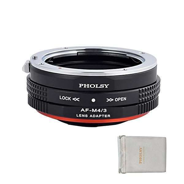 PHOLSY AF to MFT Lens Adapter with Aperture Control for Sony A Minolta AF to Micro Four Thirds Cameras