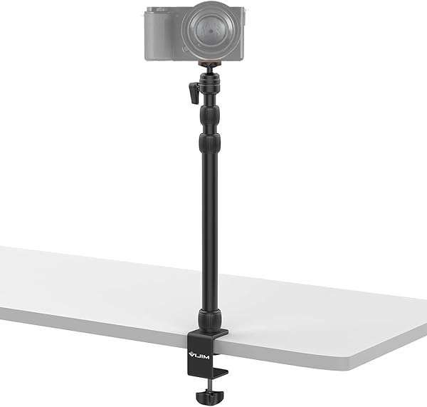 PICTRON LS10 Adjustable Camera Desk Mount & Light Stand for DSLR, Ring Light, Live Streaming & Photo Video Shooting