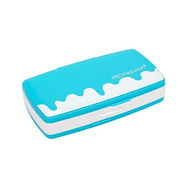 PROfezzion 72 Slots Switch Game Card Case - Water-Resistant Organizer for 48 Micro SD & 24 Nintendo Switch Games (Blue)