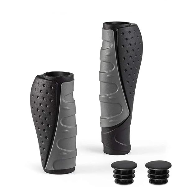 PRUNUS Ergonomic Rubber Bike Handlebar Grips Antislip for MTB Mountain BMX 90MM 130MM