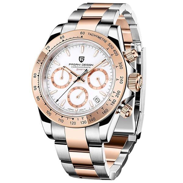 Pagani Design Men's Stainless Steel Quartz Watch - Multifunction Chronograph, Luminous & Waterproof for Business Casual Style