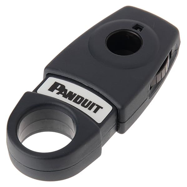 Panduit CJAST Adjustable Cable Jacket Stripping Tool - Single-Handed, Black | Efficient Wire Stripping Solution