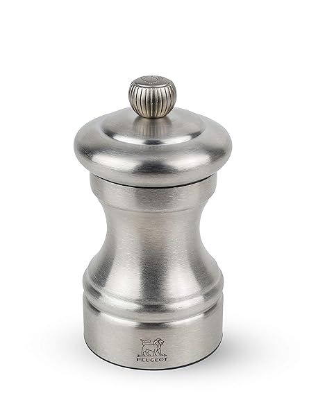 Peugeot 33040 Bistro Chef Salt Mill - 10cm Stainless Steel Grinder for Perfect Seasoning