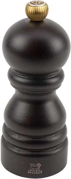 Peugeot Paris Manual Salt Mill - Adjustable Beechwood Grinder in Chocolate Finish