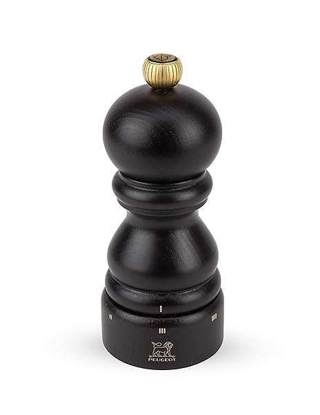 Peugeot Paris u'Select Manual Pepper Mill - Adjustable Beechwood Grinder in Chocolate Finish