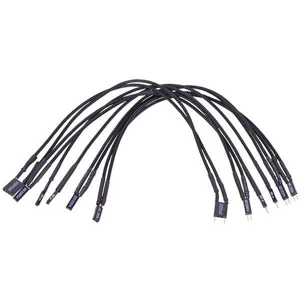 Phobya 30cm Black Front Panel Extension Cables for PC - Enhance Your Setup