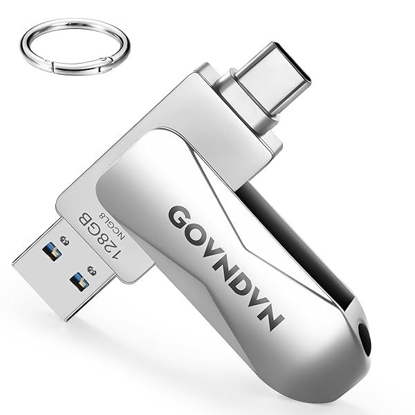 128GB Photo Stick for iPhone 15 & iPad - Secure Backup for Photos, Videos & Contacts | GOVNDVN Flash Drive