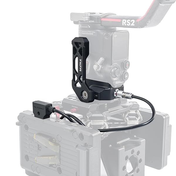 "Power Supply Base Plate for DJI Ronin RS3 Pro/RS4 | Secure Tripod & Slider Mount | TGA-PBP with 1/4"-20 & 3/8"-16 Threads"