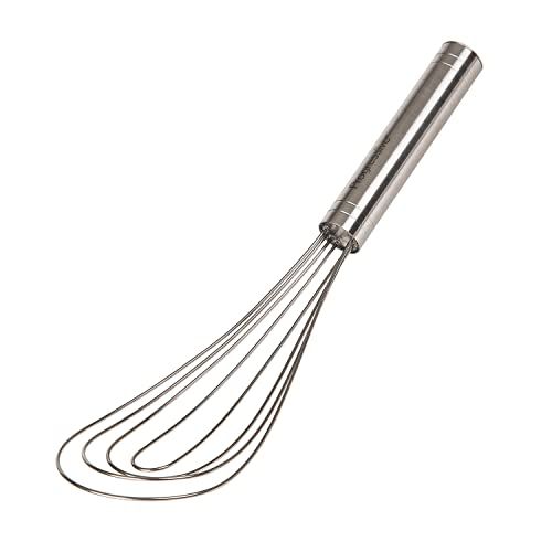 "Prepworks 10" Flat Whisk - Handheld Steel Whisk for Gravy, Roux & More | BPA Free & Dishwasher Safe"