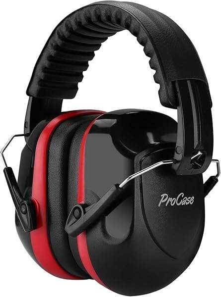 ProCase Noise Reduction Ear Muffs - NRR 28dB Sound Proof Headphones for Adults & Kids, Ideal for Shooting, Mowing & Autism Support