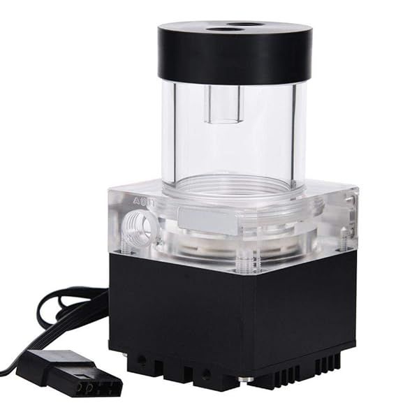 "800L/H PC Water Cooling Pump/Reservoir Combo - Silent G 1/4" Thread Heat Exchanger Tool for CPU Cooling (12cm-Black)"