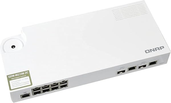 QNAP QSW-M2108-2C: 8-Port 2.5Gbps Management Switch with 10Gbps SFP+ Combo for Easy Web Management