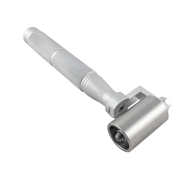 "QWORK 1.5" Stainless Steel Wallpaper Seam Roller - Essential Tool for Perfect Wall Finishes"