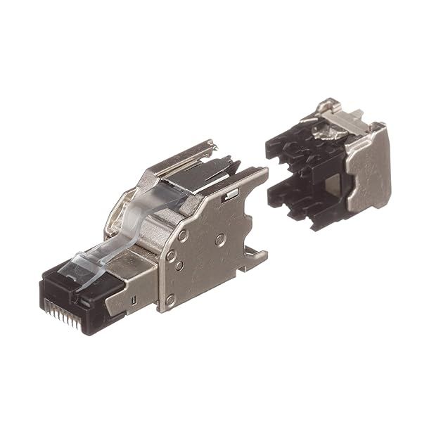 Buy Cat 6A Shielded RJ45 Field Termination Plug for 22-26 AWG - High-Quality Silver Connector