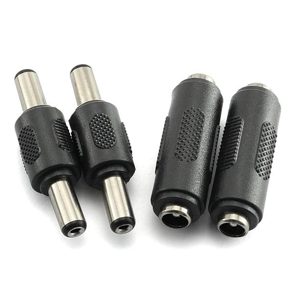 RLECS 2pcs DC 5.5x2.1mm Male/Female Power Connector Adapters for CCTV - Fast Shipping!