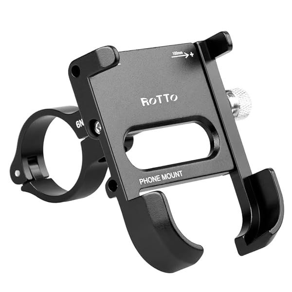ROTTO Bike Phone Mount All Aluminum 360 Degree Rotation Adjustable Holder for Bicycle and Motorcycle