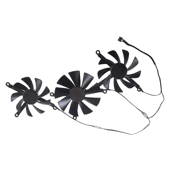 Rakstore CF1010U12S Graphics Card Cooling Fan Replacement for XFX RX 5700 XT Thicc III Quiet Cooler Fan Set of 3