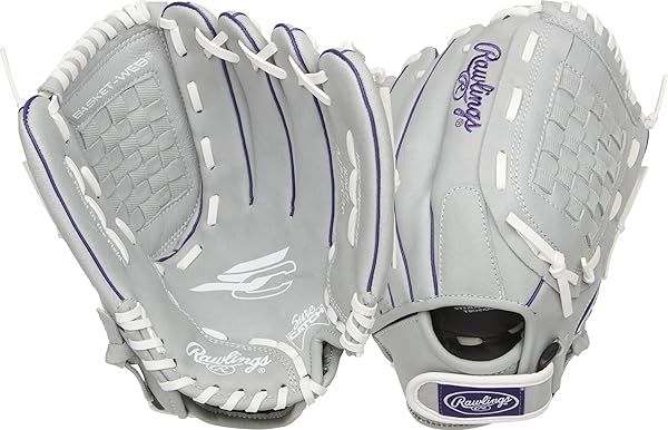 "Rawlings Sure Catch Fastpitch Softball Glove 12" - Purple/Grey/White, Right Hand Throw, SCSB12PU-6/0"