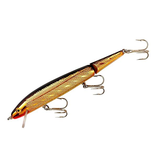 "Rebel Lures Jointed Minnow Crankbait - Gold/Black 4.5" Fishing Lure for Ultimate Catch"