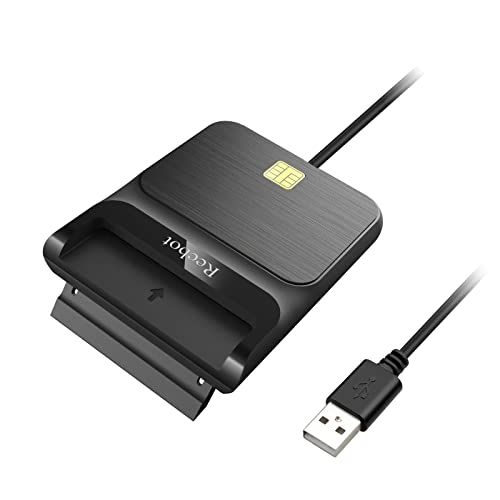 Recbot CAC Reader Military USB Smart Card Reader Compatible with Windows Mac OS Linux for DOD Common Access CAC Cards