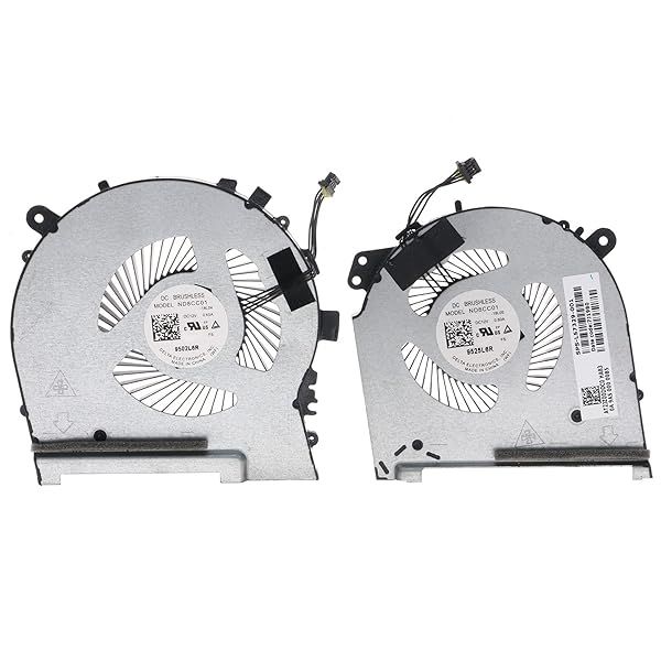 HP Omen 15-DH Replacement CPU & GPU Cooling Fan - L64445-001, L57329-001, ND8CC01 Models - 2019 DC 12V