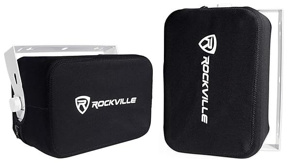 "Rockville 2 RWBC65S Neoprene Covers for 6.5" Outdoor & Boat Speakers - Durable Protection"