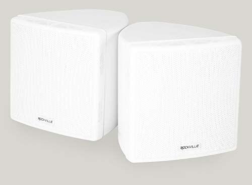 "Rockville Cube 3.5" White 70V Wall Mount Speakers - Commercial Sound Solution"