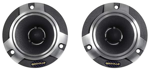 "Rockville RT5 2.8" Aluminum Car Tweeters with Titanium Diaphragm - High-Quality Sound Upgrade"