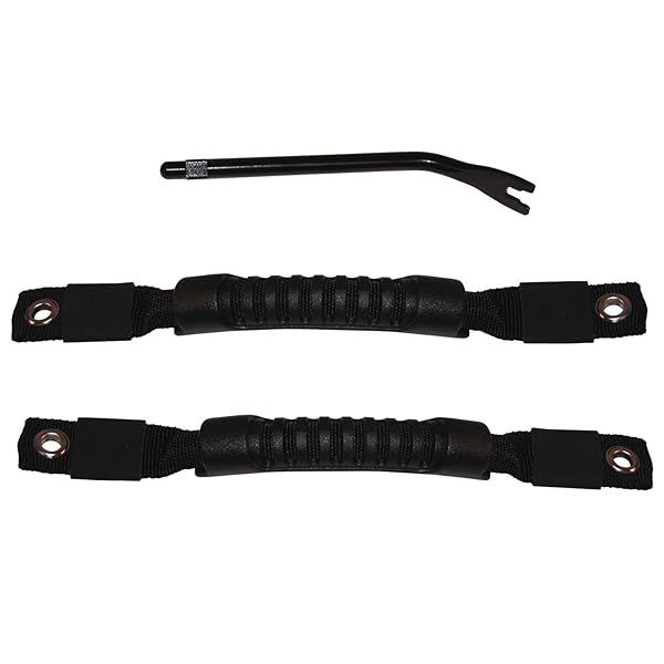 Rugged Ridge Door Pull Straps for 1997-2006 Jeep Wrangler TJ - Black 11826.01