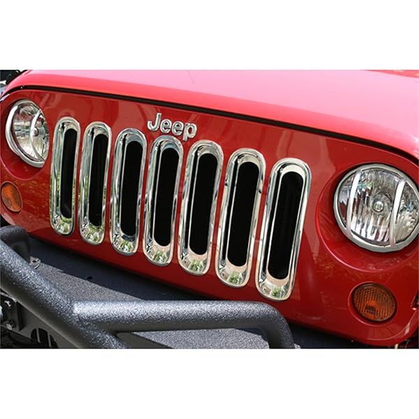 Rugged Ridge Chrome Grille Insert Kit for 2007-2018 Jeep Wrangler JK | Model 11306.20