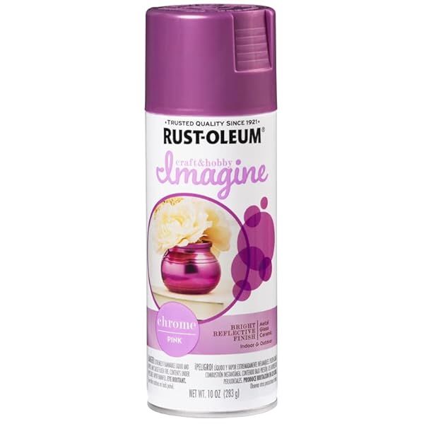 Rust-Oleum Imagine Chrome Pink Spray Paint - 10 oz for Craft & Hobby Projects