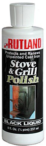 Rutland Products Liquid Stove Polish 8 Oz - Black, Pack of 2 | Restore & Shine Your Grill & Stove