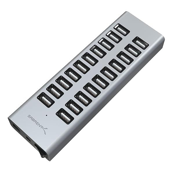 SABRENT 90W 20-Port USB 2.0 Fast Charger with 12V Power Supply - Ultimate Charging Solution