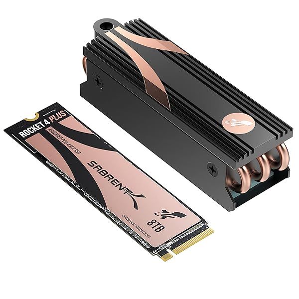 Buy SABRENT Rocket 4 Plus 8TB SSD with Heatsink - Fast PCIe Gen 4 NVMe M.2 2280 for Extreme Speed & Heat Management