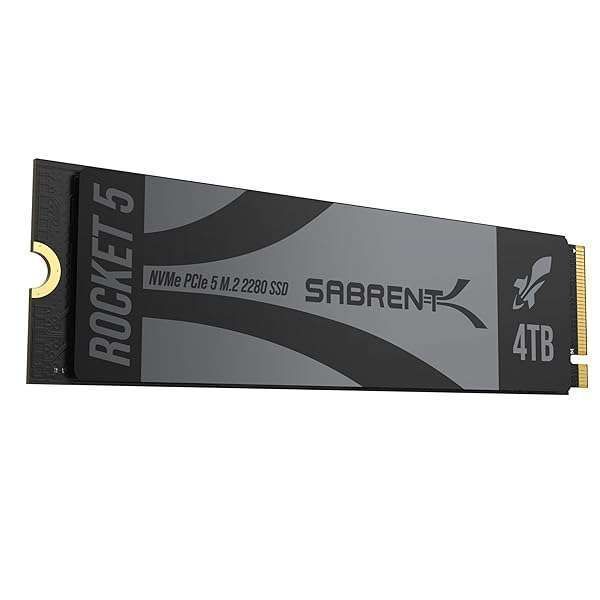 SABRENT Rocket 5 4TB NVMe SSD: Lightning-Fast 14GB/s PCIe Gen 5 Performance for Ultimate Storage Upgrade