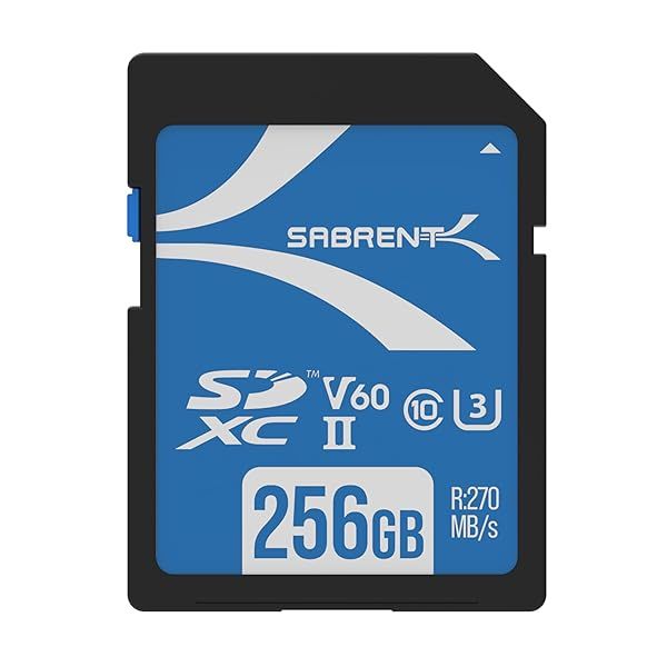 SABRENT Rocket V60 256GB SD UHS-II Memory Card - Fast R270MB/s Write, W170MB/s Read Speed