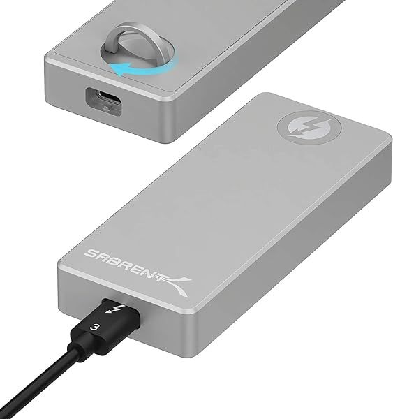 SABRENT Thunderbolt 3 M.2 NVMe SSD Enclosure - Tool-Free Solid Aluminum Design (EC-T3NS)