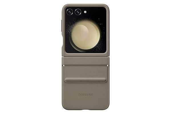 SAMSUNG Galaxy Z Flip5 Eco Leather Case - Premium Minimalist Cover with Soft Lining, EF-VF731PAEGUS, Etoupe