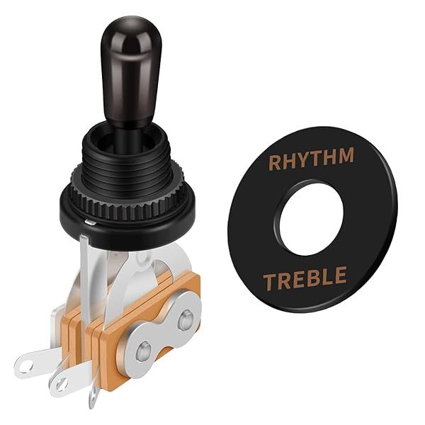 SAPHUE Guitar 3 Way Toggle Switch Short Black Top Knobs for Gibon Epiphone Les Paul Electric Guitar Parts Pickup Selector Kit