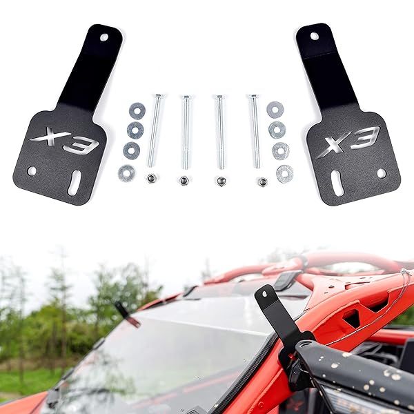 "SAUTVS 50" LED Light Bar Brackets for Can-Am Maverick X3 | Adjustable Metal Mount Kit for All Models"