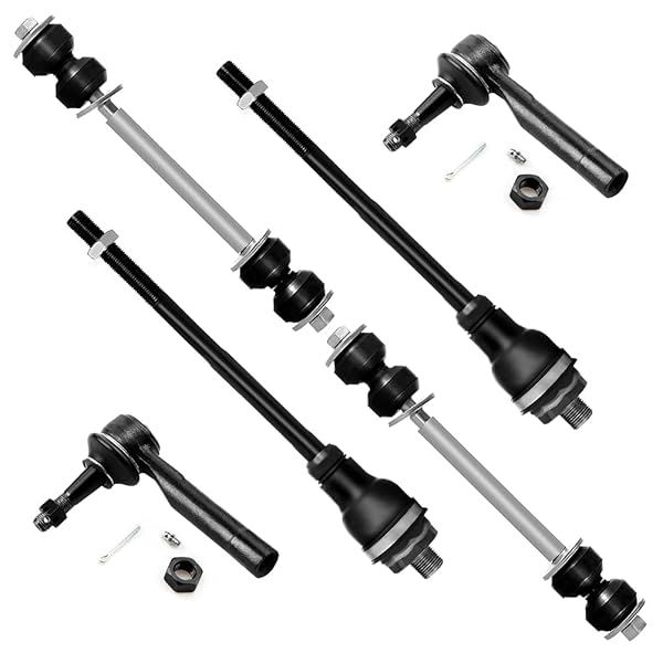 SCITOO 6pcs Suspension Kit for Chevrolet Avalanche Silverado Suburban Tahoe 2002-2006 GMC Sierra Yukon XL Tie Rod Ends Sway Bar Links