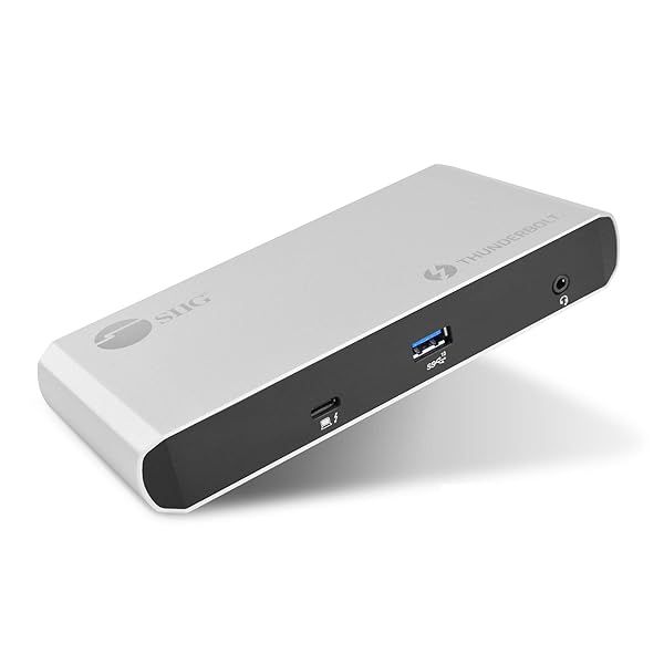 SIIG Thunderbolt 3 Dual 4K Docking Station: 60W PD, USB-C, Ethernet for Windows & Mac M1/M2/M3 Pro/Max