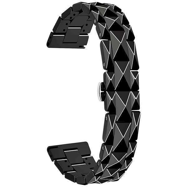 Buy SINAIKE 20mm Black Square Ceramic Watch Bands - Quick Release Tapered Straps for Men & Women with Stainless Steel Buckle