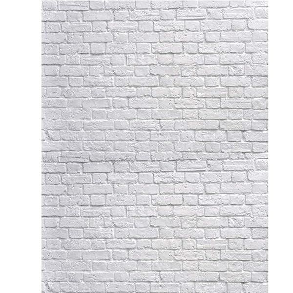 Shop SJOLOON White Brick Wall Backdrop - 5x7FT Thin Vinyl Photography Studio Prop